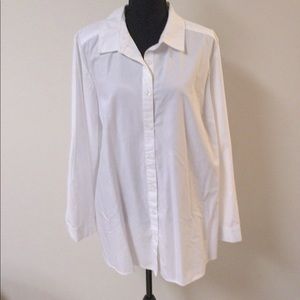 Roamans crisp white blouse, 22W
